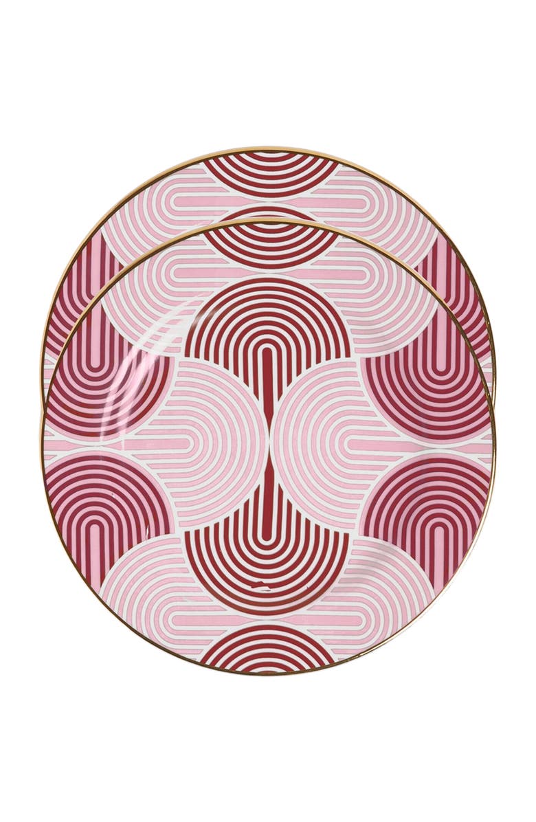 La DoubleJ Dessert Plates Set Of 2 Slinky Red, Main, color, Slinky Red