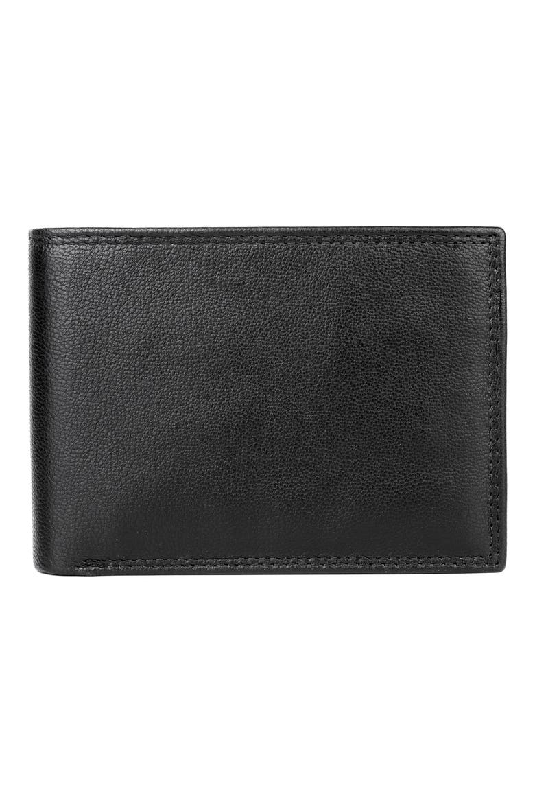 Double I.D. RFID Billfold Wallet, Main, color, BLACK