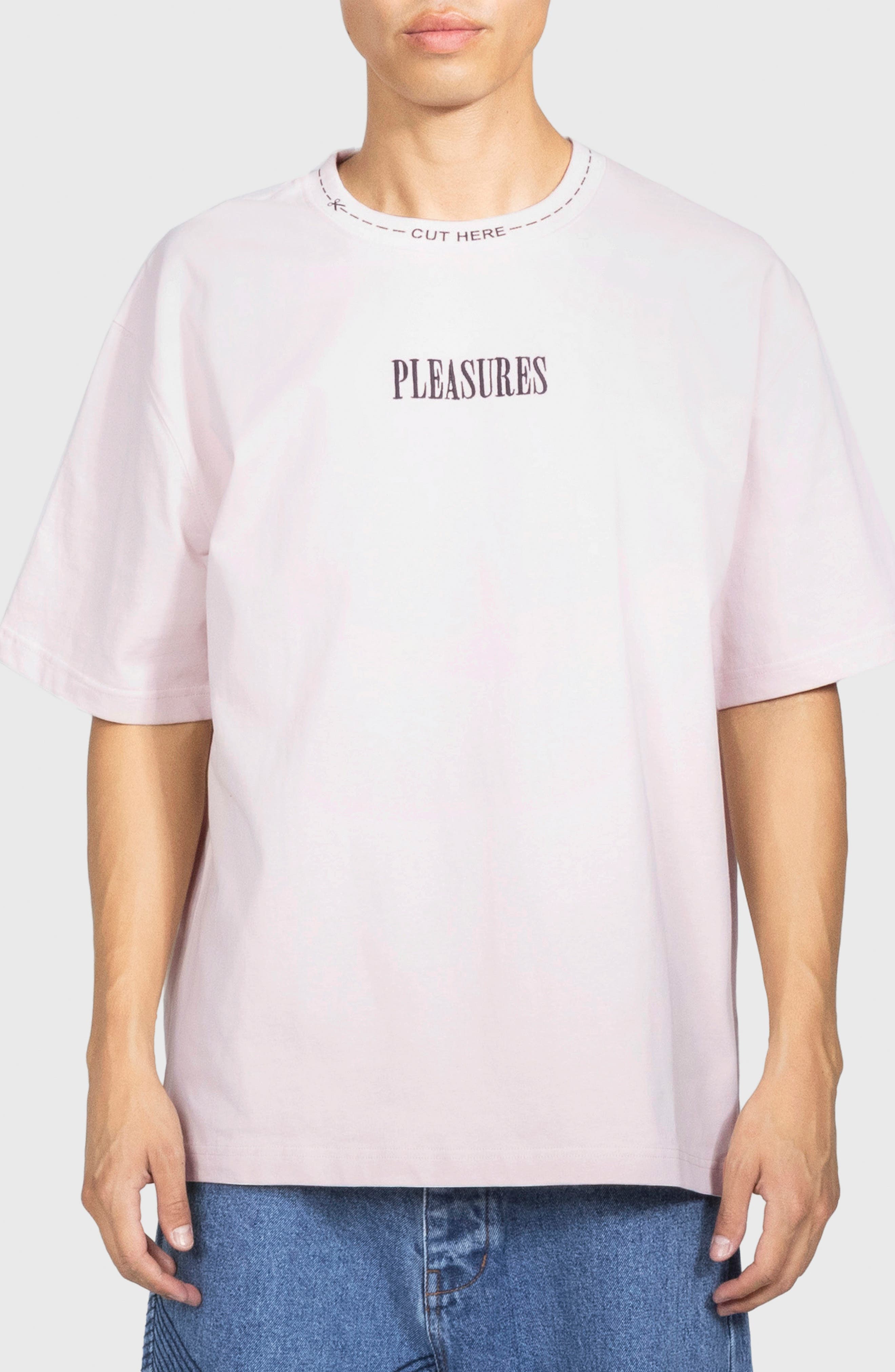 PLEASURES Cut Here Heavyweight Graphic T-Shirt