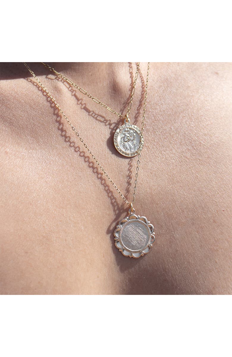 Outofoffice Minimal Flower Chain Necklace, Alternate, color, Gold