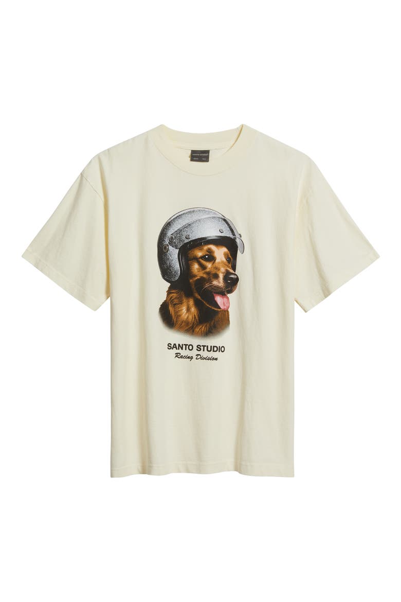 Retriever Racing Graphic T-Shirt, Alternate, color, CREAM