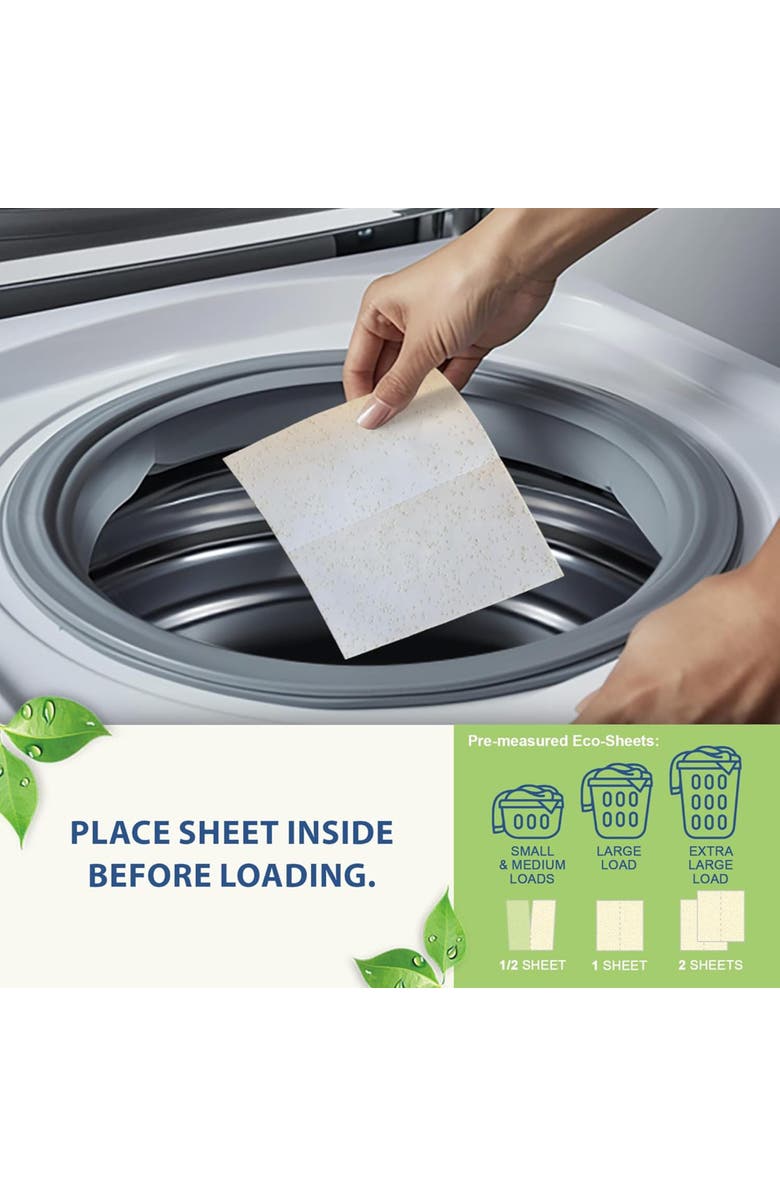 MorningRain Eco Safe Laundry Detergent Sheets, Fresh Garden Scent, 30 Sheets, Alternate, color, Multicolored