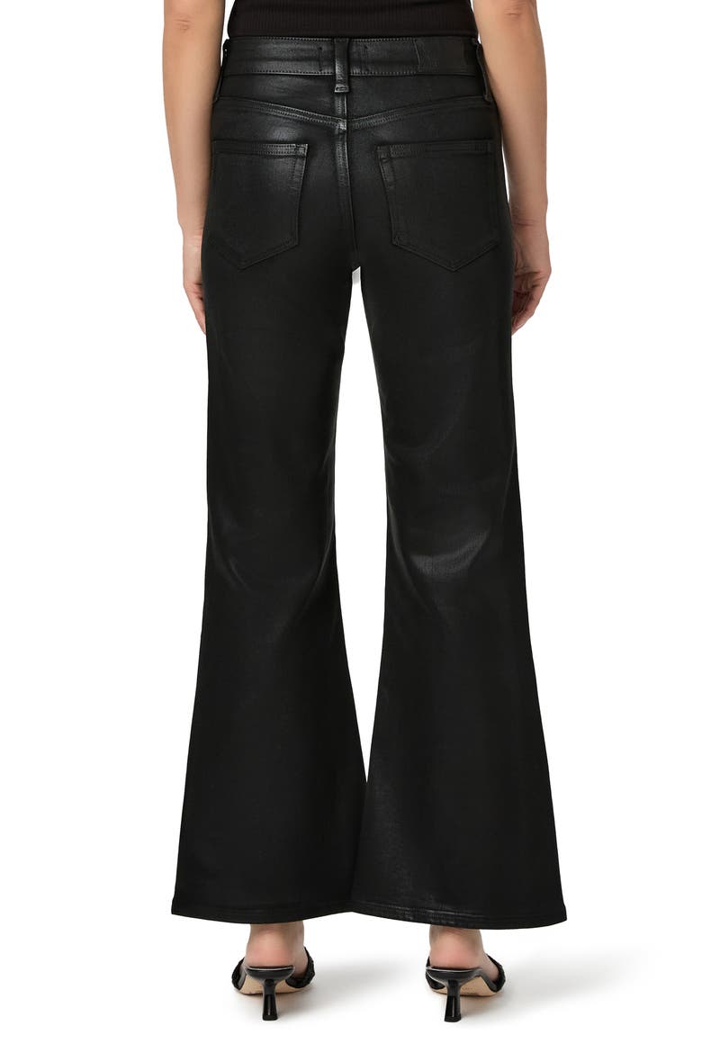 Sofia High Waist Flare Leg Coated Denim Jeans, Alternate, color, BLACK FOG LUXE COATING