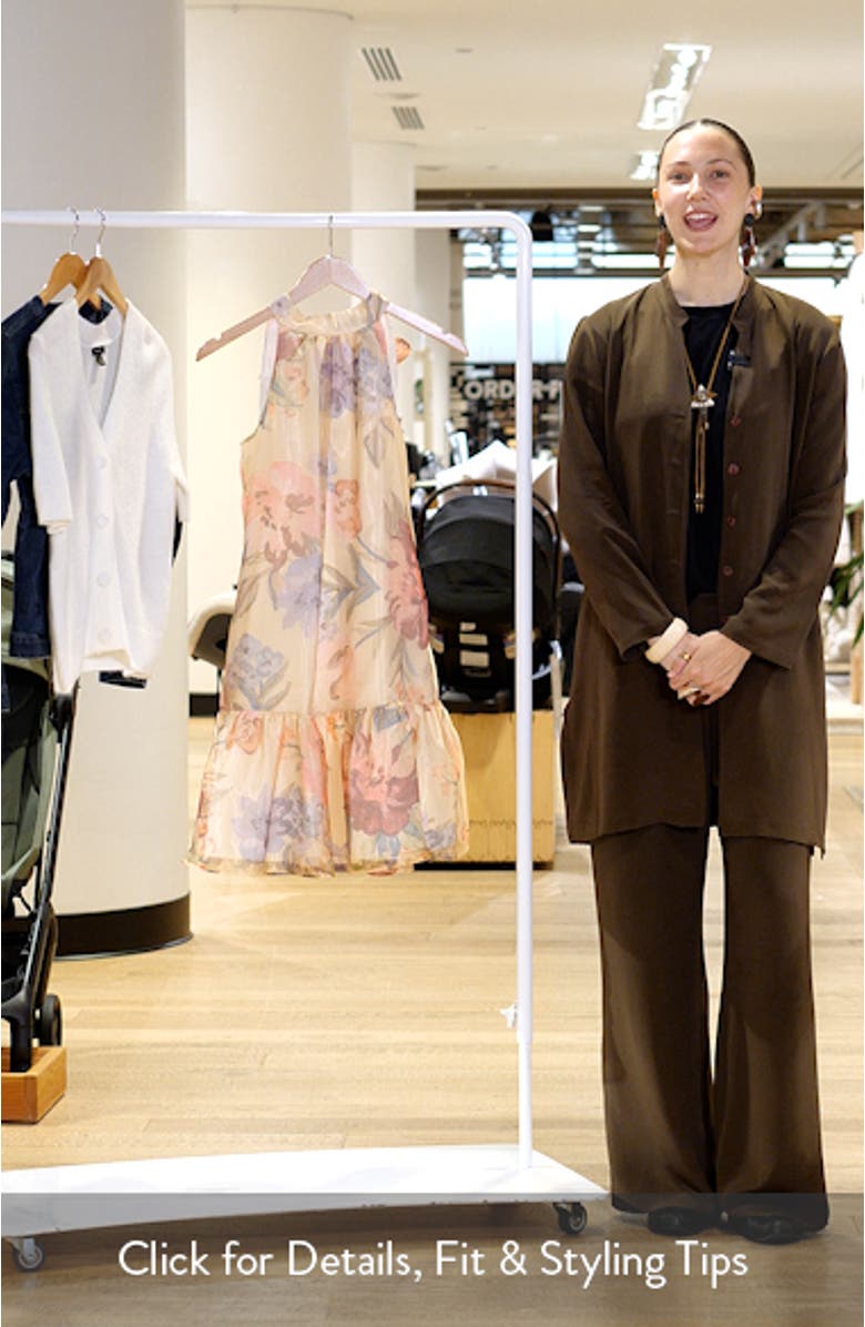 Sleeveless Ruffle Hem Organza Dress, sales video thumbnail