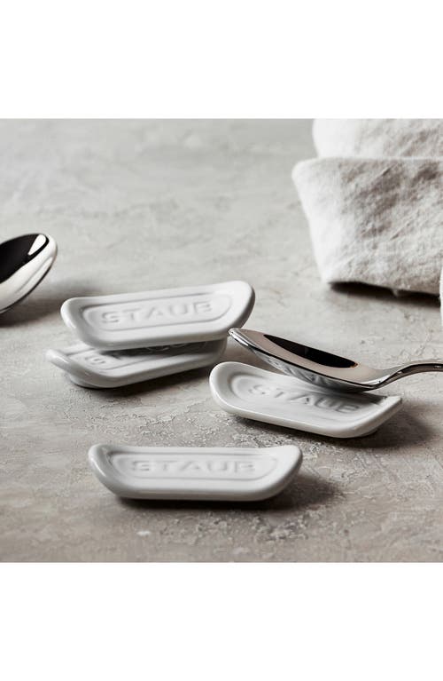 Staub 4-piece Utensil Rest Set In White