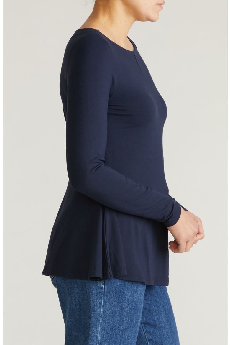 Cassandra Long Sleeve Jersey Top, Alternate, color, MIDNIGHT BLUE
