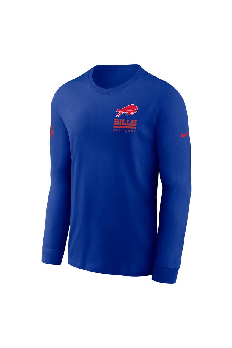 Men's Nike Royal Buffalo Bills Sideline Performance Long Sleeve T-Shirt, Alternate, color, Royal
