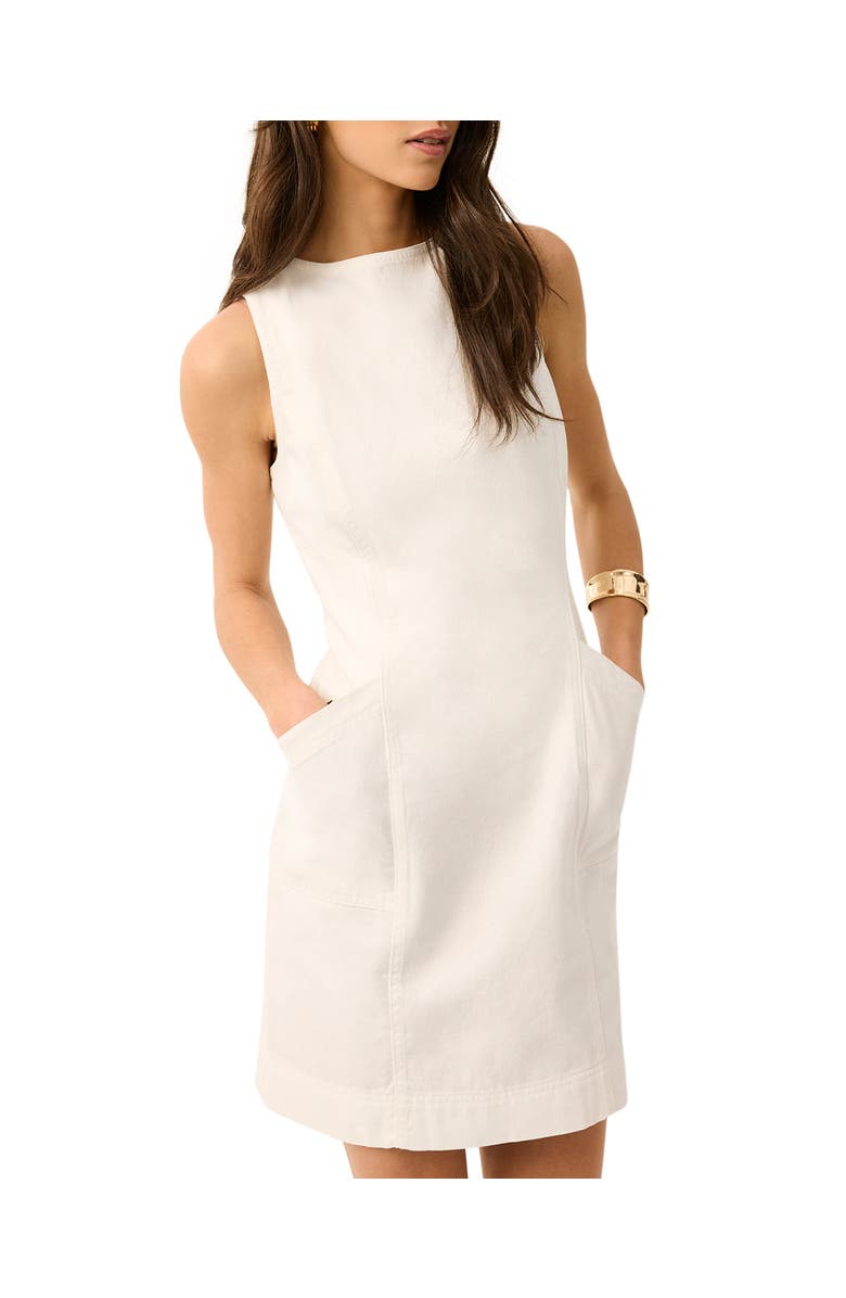 MINT VELVET Denim Mini Dress, Alternate, color, White
