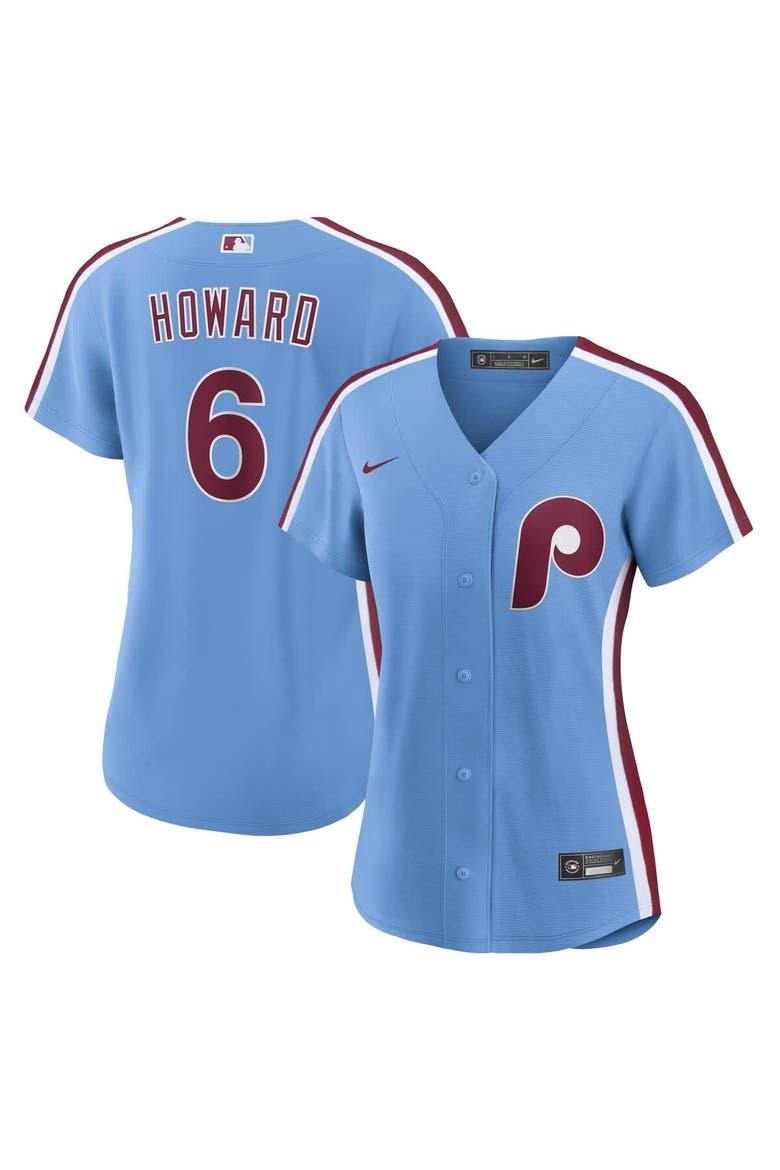 Women's  Nike Ryan Howard Light Blue Philadelphia Phillies Replica Jersey, Main, color, Light Blue