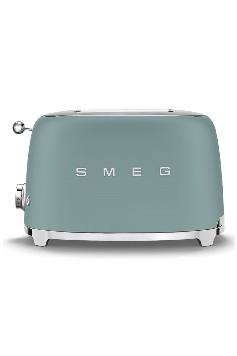 50s Retro Style Two-Slice Toaster, Main, color, MATTE JADE