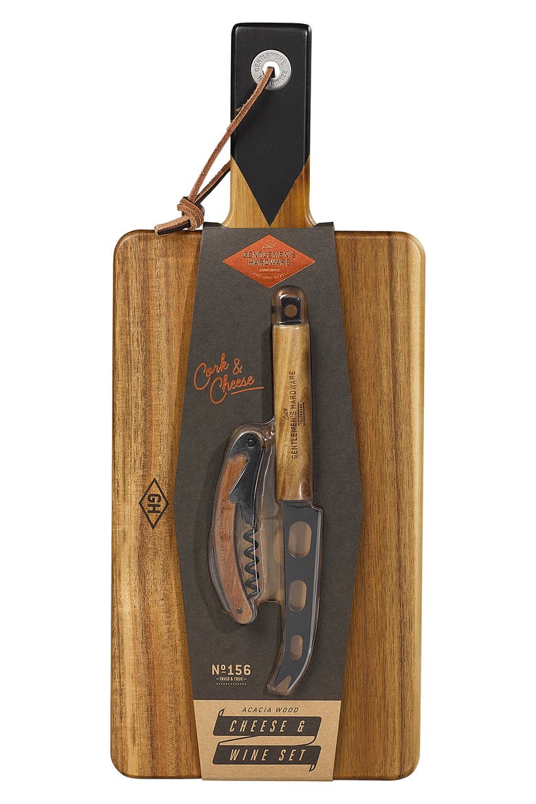 Cheese & Wine Serving Set with Knife & Bottle Opener, Alternate, color, TAN/KRAFT