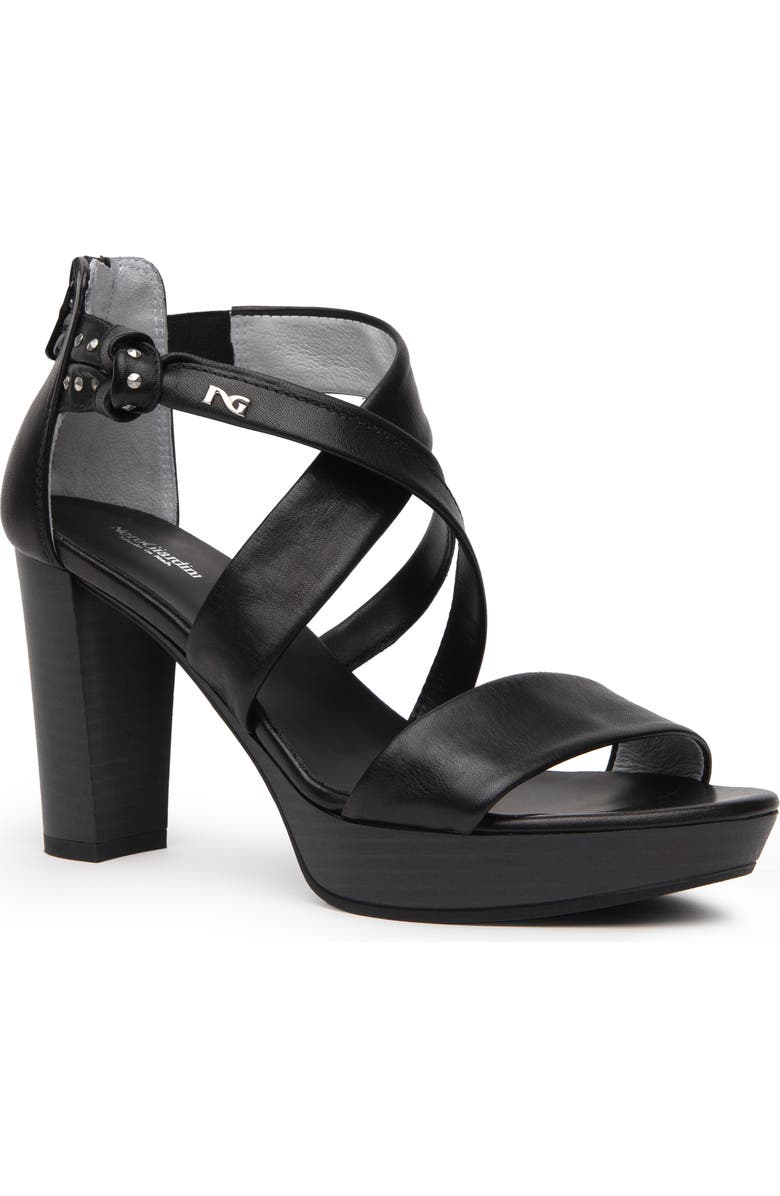NeroGiardini Platform Block Heel Sandal, Main, color,