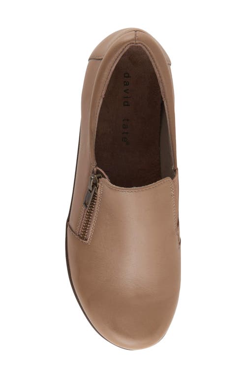 David Tate Bend Leather Flat In Brown