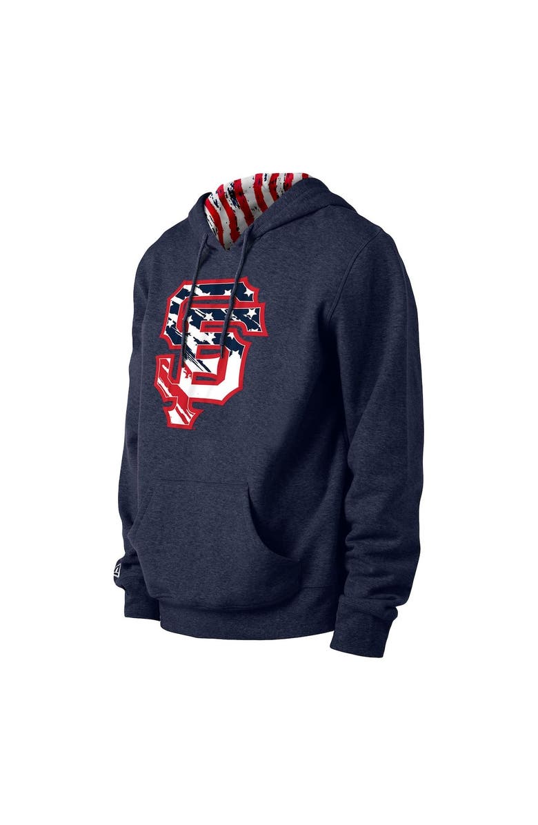 New Era Men's New Era Navy San Francisco Giants 4th of July Stars & Stripes Pullover Hoodie, Alternate, color, 