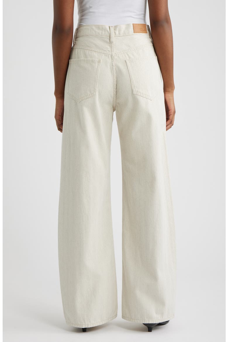 Belmont High Waist Barrel Leg Jeans, Alternate, color, ECRU RAILROAD STRIPE