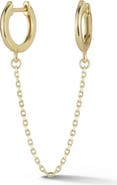 Ember Fine Jewelry 14K Gold Double Piercing Chain Drop Earring