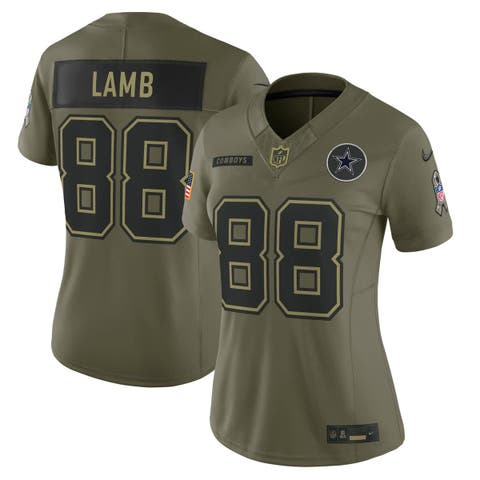 Women's Nike CeeDee Lamb Olive Dallas Cowboys 2025 Salute to Service Limited Jersey