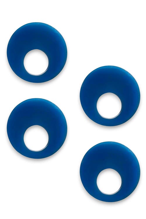 Pillowpia Resin Napkin Rings Large Set/4 In Blue