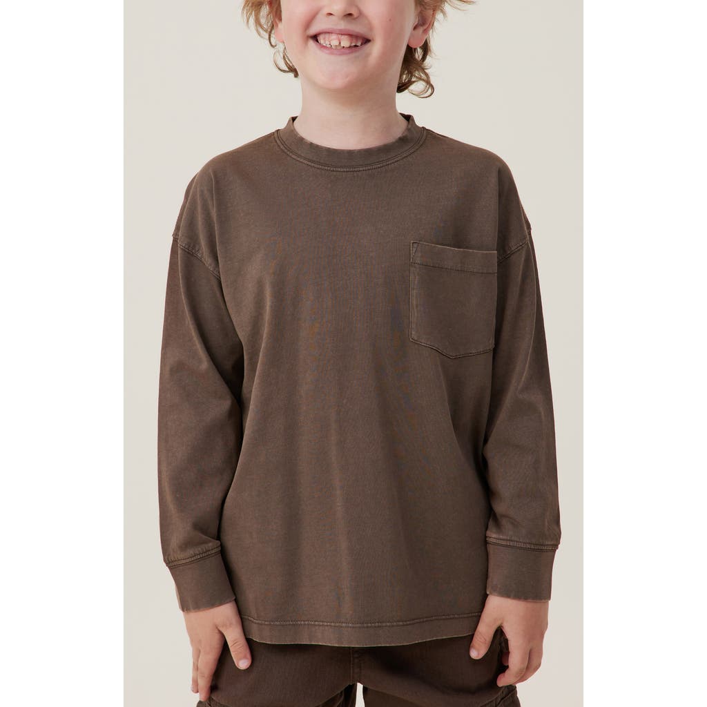 Cotton On Kids Kid's The Essential Long Sleeve Tee In Hot Choccy Wash