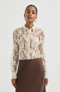 Brunello Cucinelli Flower jacquard lace shirt