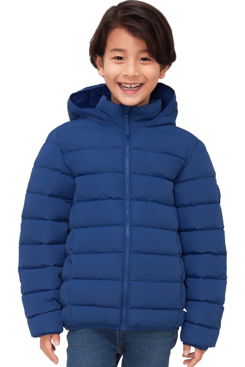 Kids' Hudson Lightweight Hooded Puffer Jacket, Main, color, Blue