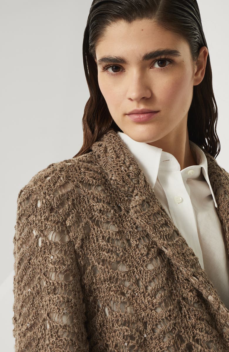 Brunello Cucinelli Foliage Lace blazer, Alternate, color, 