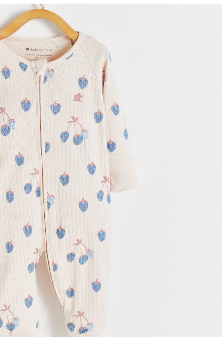 Babycottons Premium Cotton Berrypop Zip Footless Pajama for Infant, Alternate, color, 