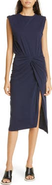 Derek Lam 10 Crosby Landry Sleeveless Twist Waist Cotton Dress