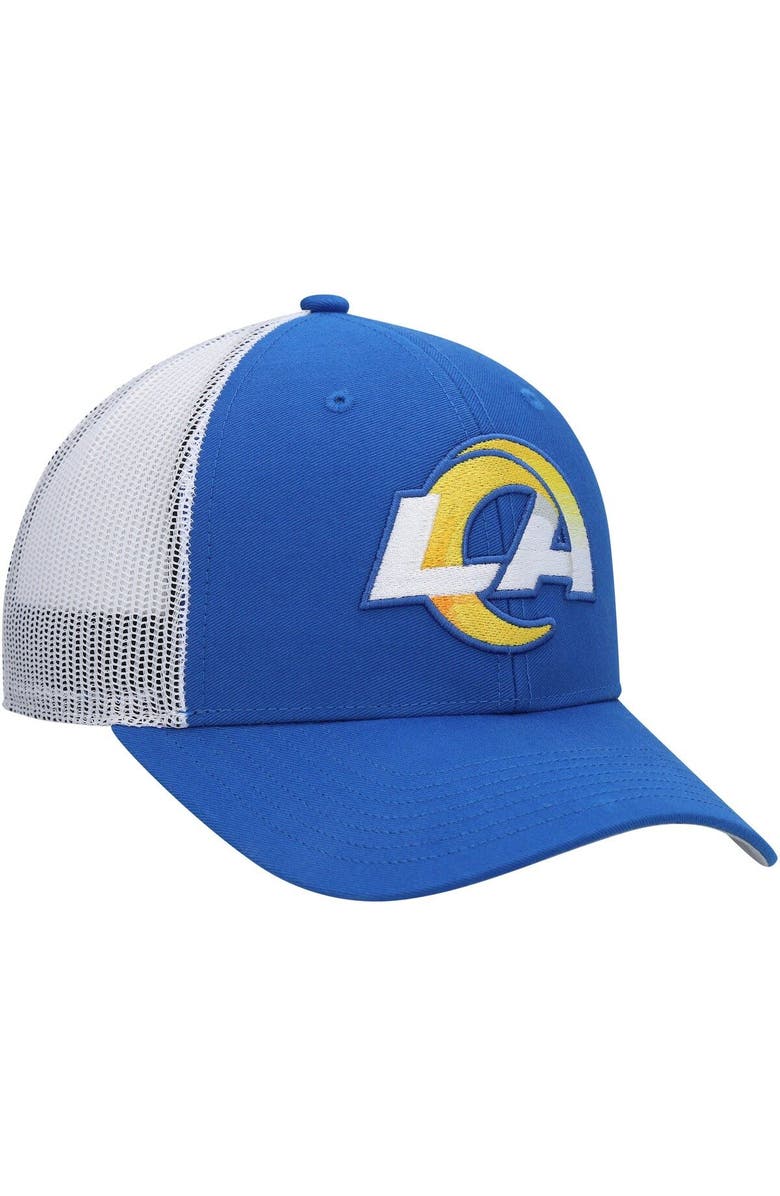 '47 Youth '47 Royal/White Los Angeles Rams Adjustable Trucker Hat, Alternate, color,