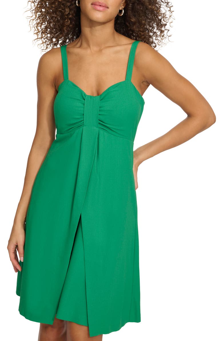 Kensie Bow Front Minidress, Alternate, color, Green