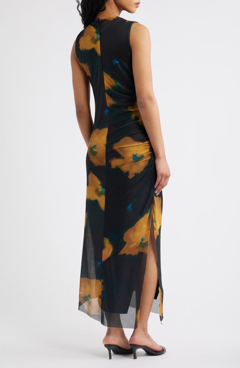 Socialite Floral Shirred Mesh Dress, Alternate, color,