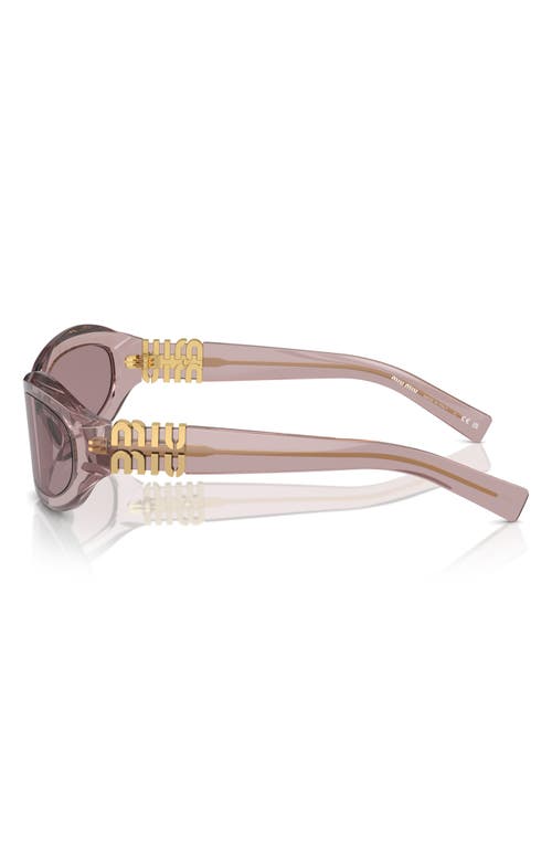 Miu Miu 61mm Oval Sunglasses In Brown
