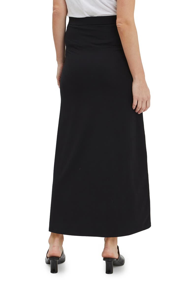 Halle Maternity Maxi Skirt, Alternate, color, BLACK