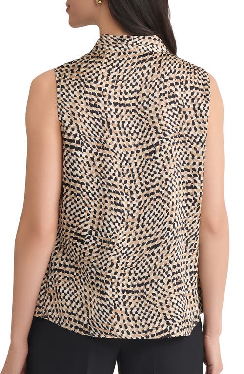 Kasper Pleated Gathered Shell Top In Metallic