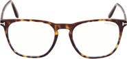 TOM FORD 52mm Round Blue Light Blocking Optical Glasses