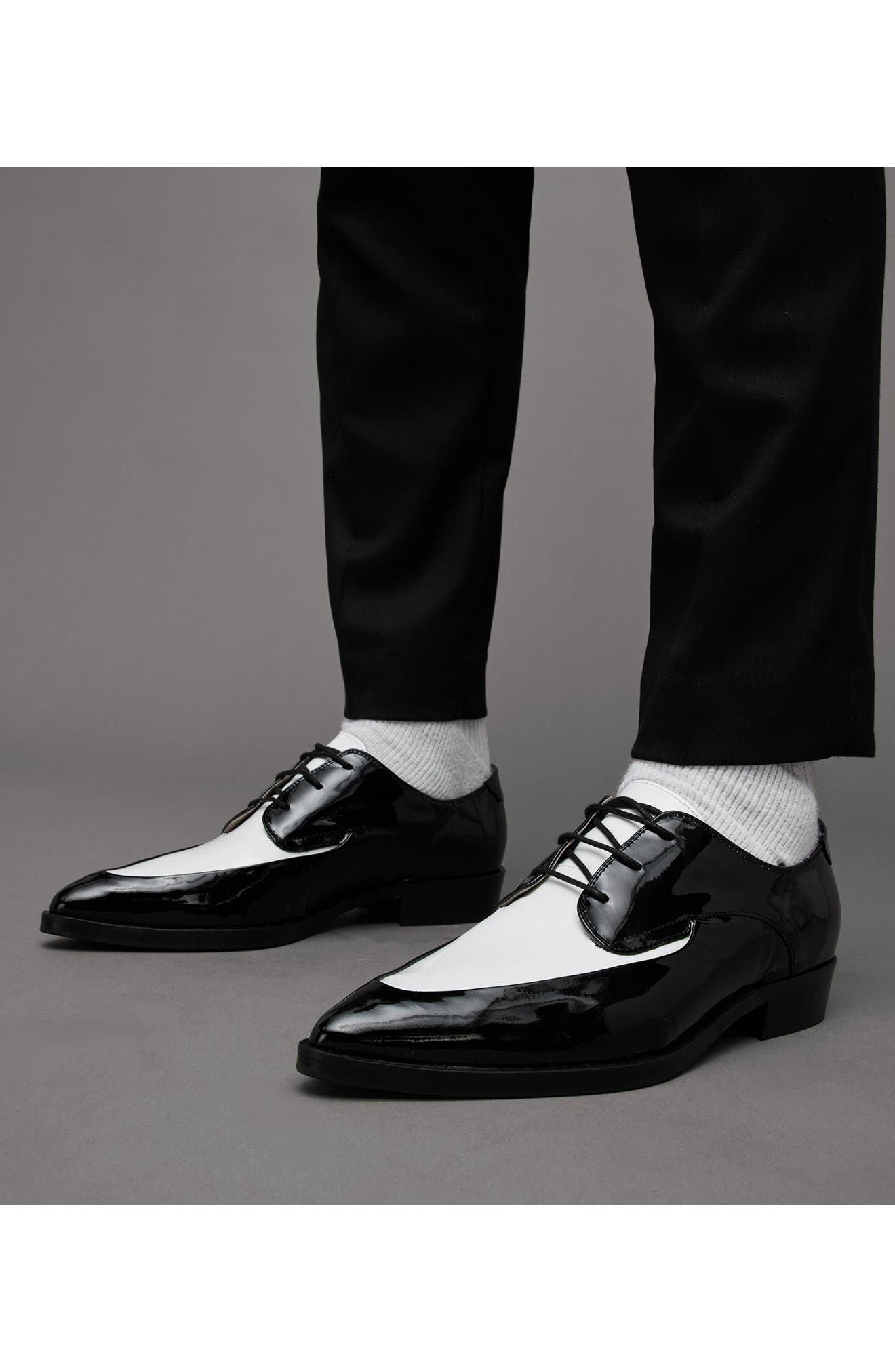 AllSaints Lex Apron Toe Derby, Alternate, color, 