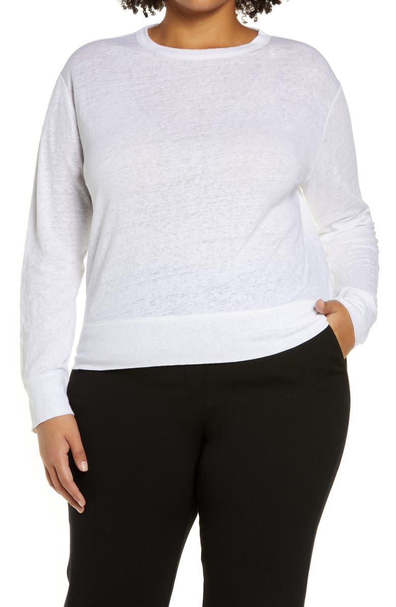 Vince Linen Pullover Top, Main, color, 