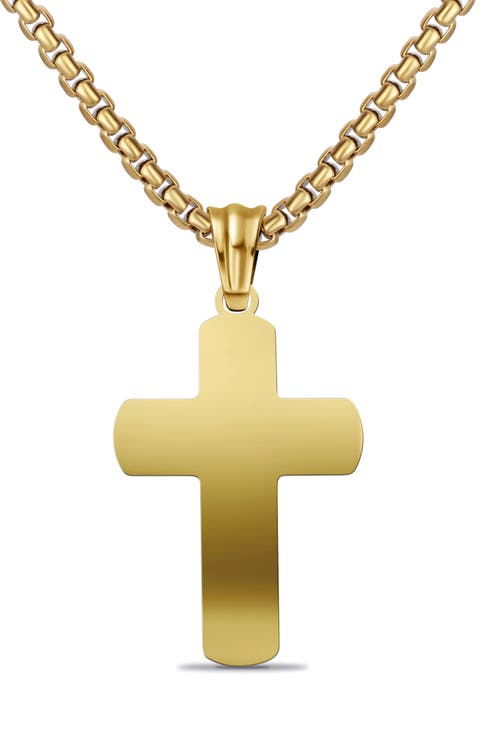 Polished Cross Pendant Necklace