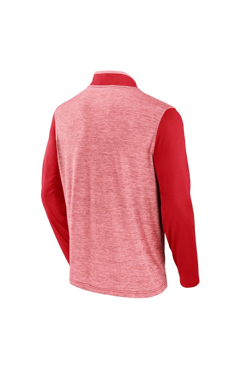 FANATICS Men's Fanatics Branded Red Wisconsin Badgers Recharged Quarter-Zip Jacket, Alternate, color, 