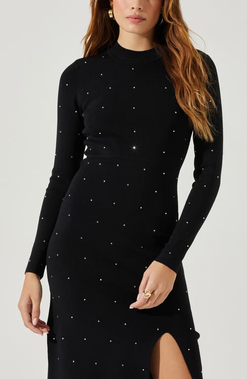 Astr The Label Kariana Long Sleeve Sweater Dress In Animal Print