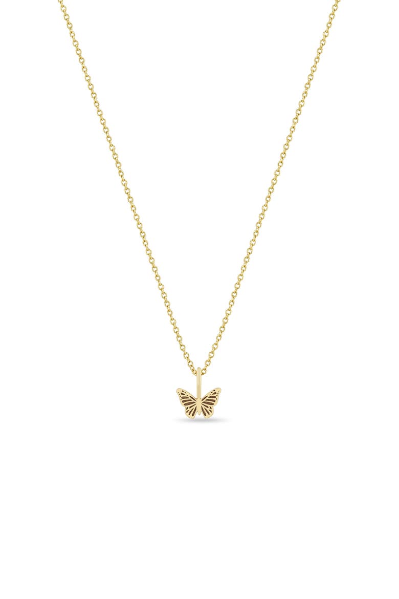 Midi Bitty Butterfly Charm, Alternate, color, YELLOW GOLD