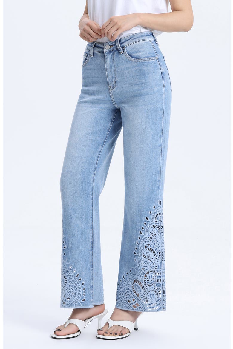 High Waist Flare jeans, Alternate, color, CLOUD MOTION