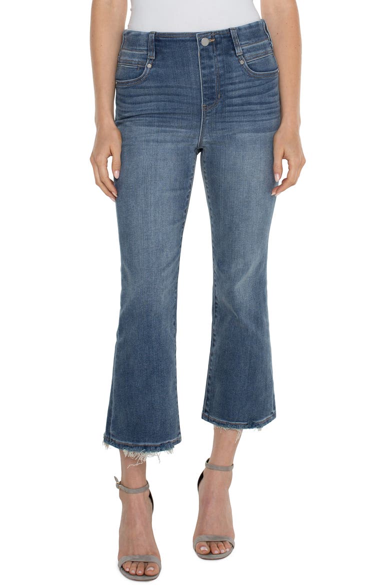 Gia Glider Pull-On Crop Flare Jeans, Main, color, MAHASKA