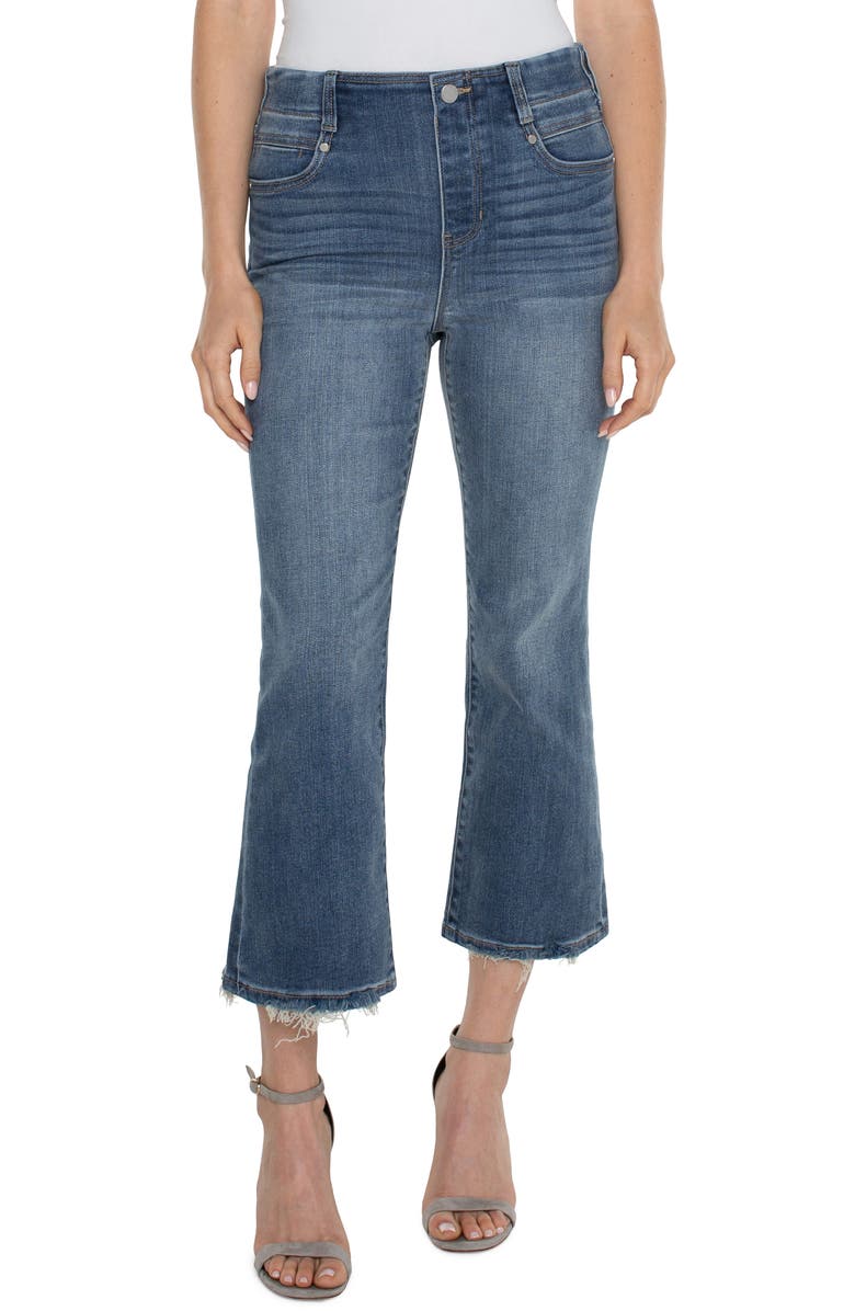 Liverpool Los Angeles Gia Glider Pull-On Crop Flare Jeans, Main, color, 