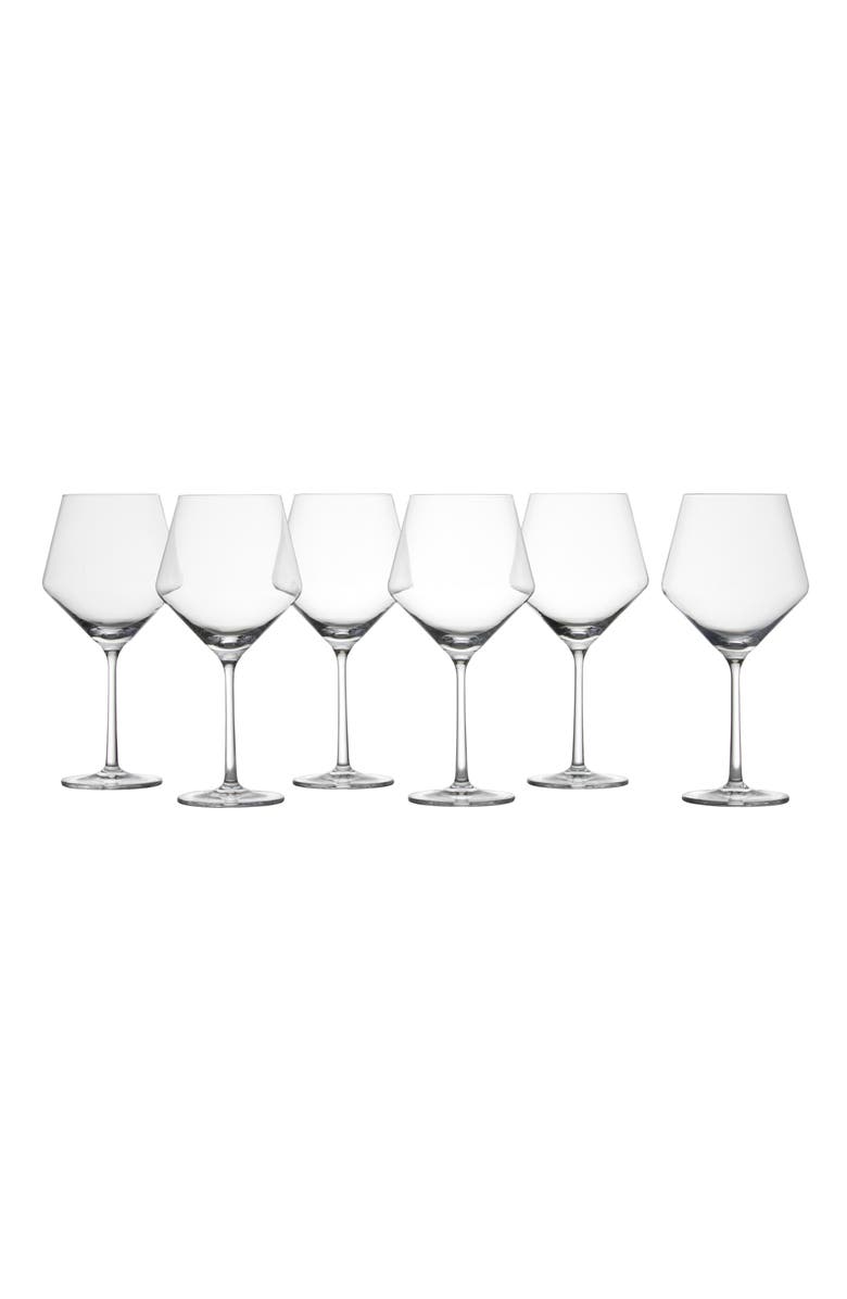 Schott Zwiesel Pure Set of 6 Burgundy Wine Glasses, Main, color, Clear