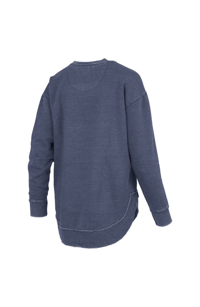 PRESSBOX Women's Pressbox Navy Michigan Wolverines Westin Poncho V-Neck Pullover Sweatshirt, Alternate, color, Navy