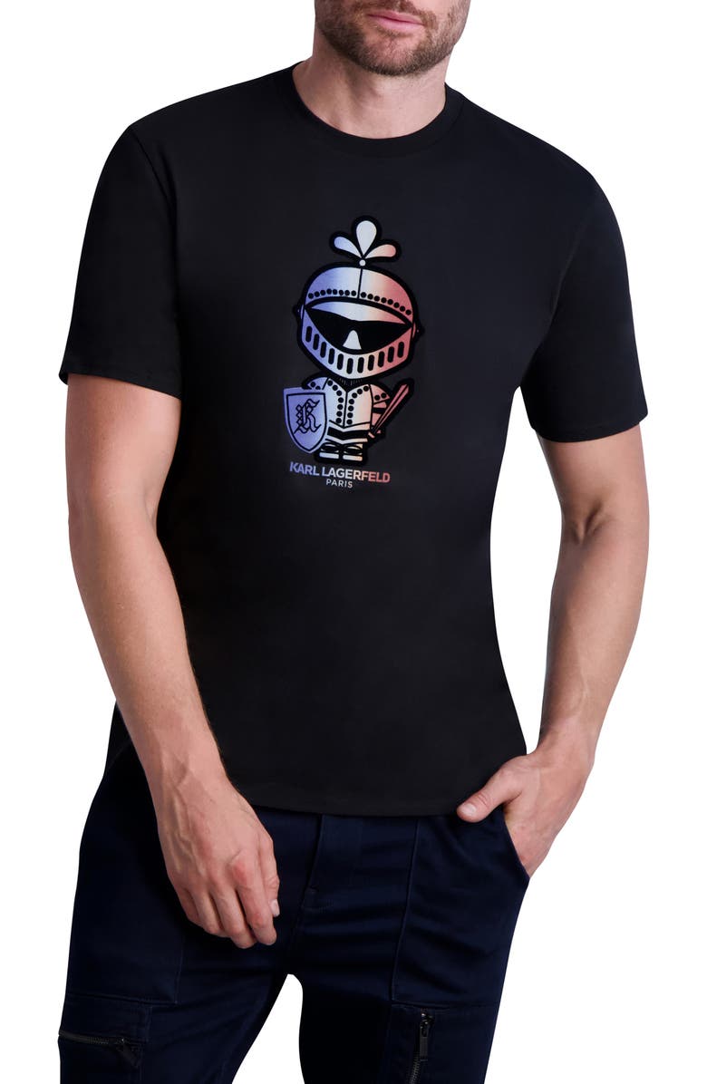 KARL LAGERFELD PARIS Armor Karl Degrade Graphic T-Shirt, Main, color,