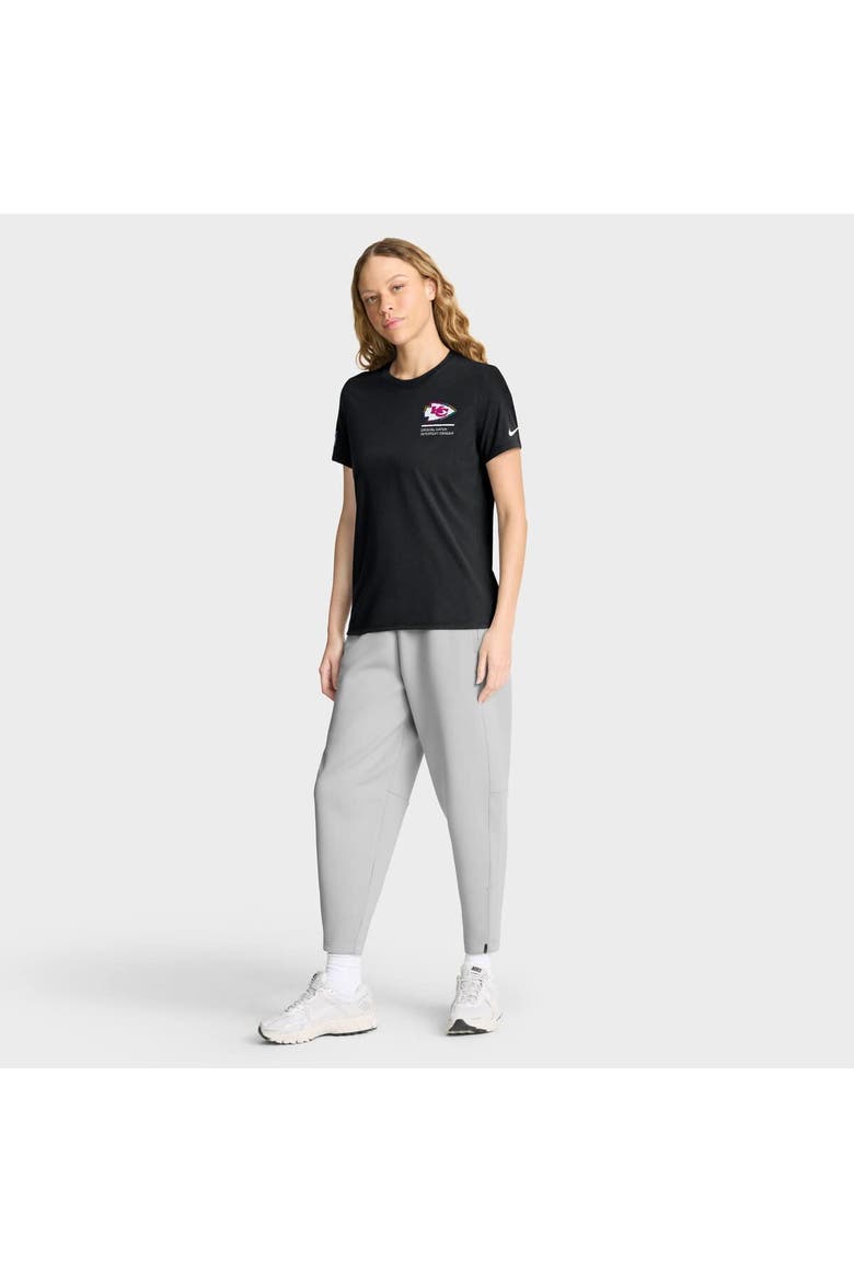 Women's Nike Black Kansas City Chiefs 2025 NFL Crucial Catch Tri-Blend Dri-FIT T-Shirt, Alternate, color, Black