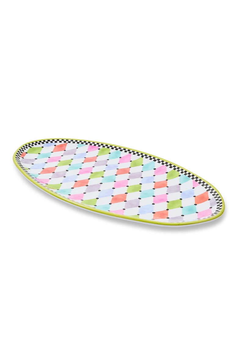 Palm Springs Oval Melamine Platter, Main, color, MULTI GREEN