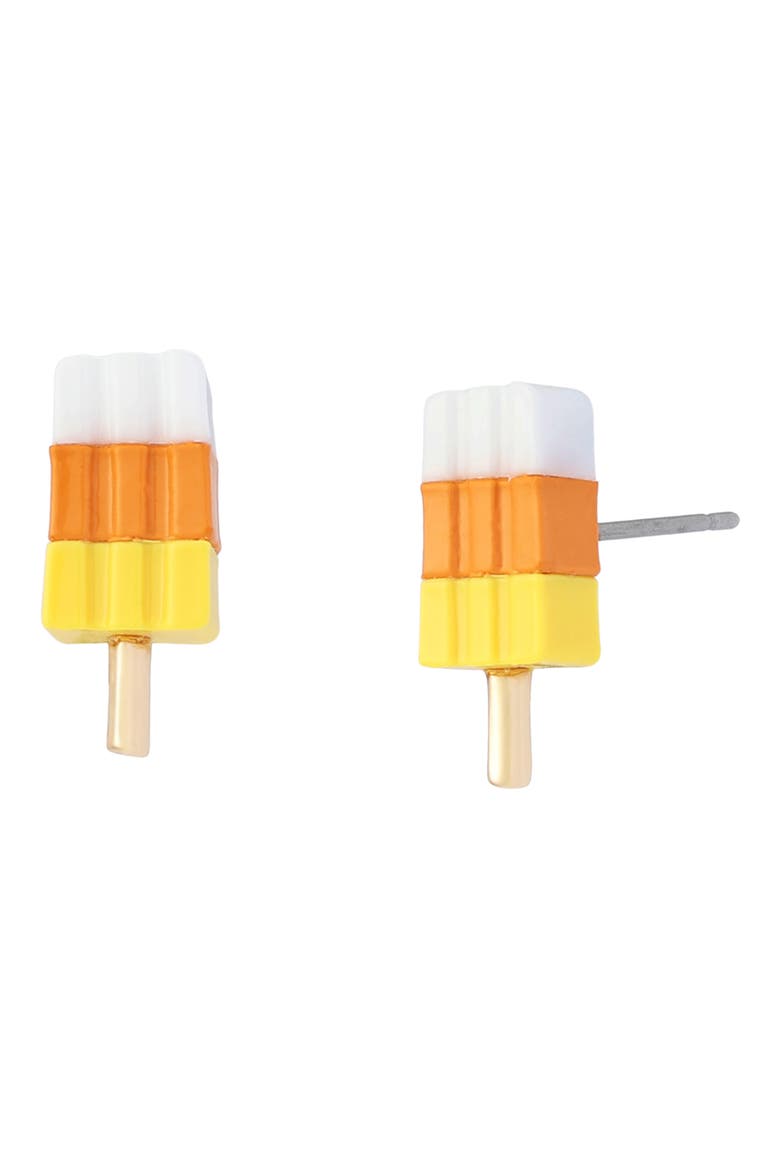 Popsicle Stud Earrings, Main, color, ORANGE